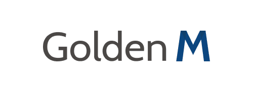 Logo de Golden M, una de las empresas con las que ha trabajado Simón Rojas